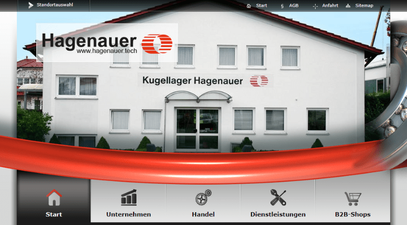 Hagenauer Screenshot vom Onlineshop