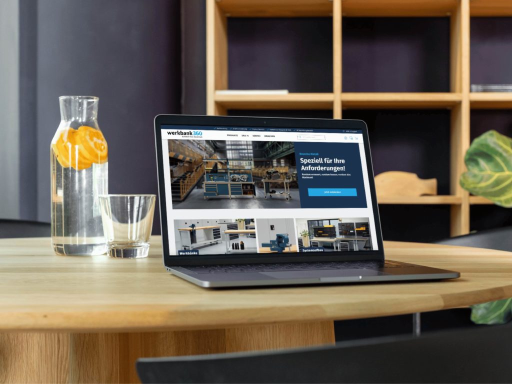 werkbank360 – Großhandel Werkbänke & Werkstatteinrichtung – Shopware-Shop Mockup